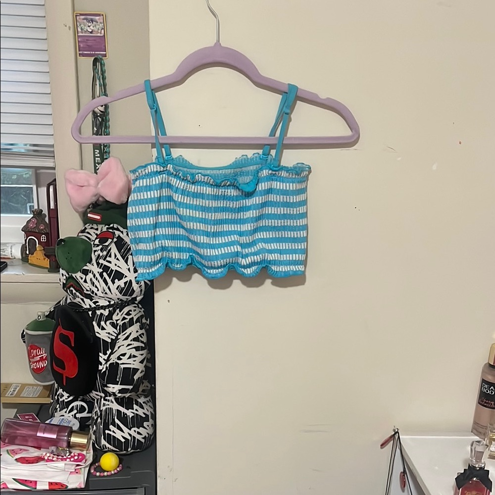 Blue Striped Kids Top